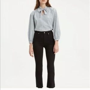 Levi's Mile High Waist CropFlare Black Jeans
